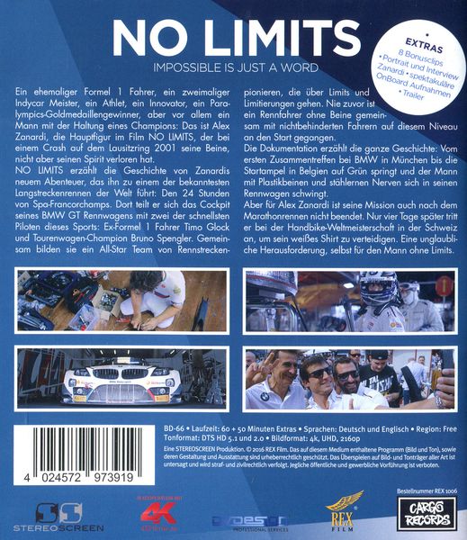Produktbild: No Limits - Impossible is just a word (4K Ultra HD)