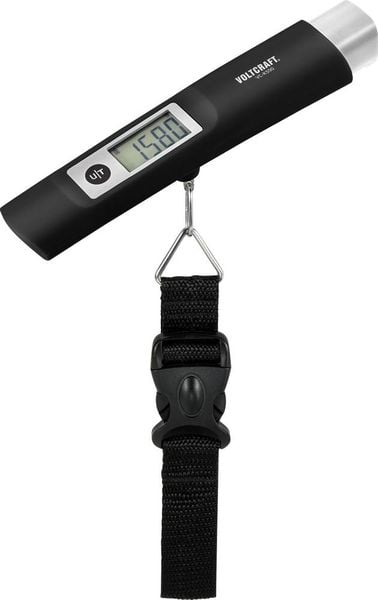 Produktbild: VOLTCRAFT VC-KS50 Kofferwaage VC-KS50 W&auml;gebereich (max.) 50 kg Ablesbarkeit 10 g dynamobetrieben Schwarz, Lichtgrau