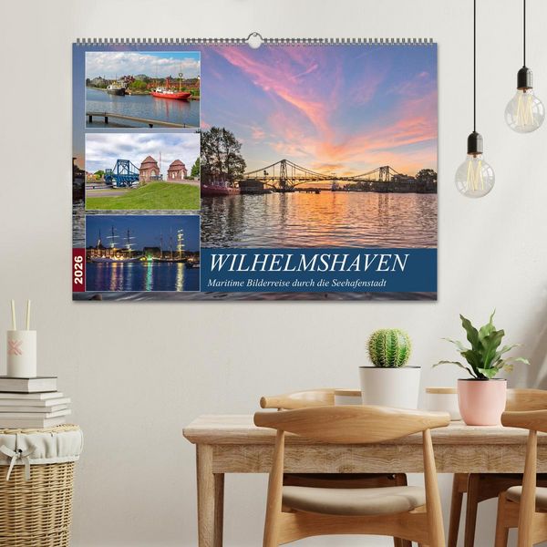 Produktbild: Wilhelmshaven, maritime Bilderreise (Wandkalender 2026 DIN A2 quer), CALVENDO Monatskalender