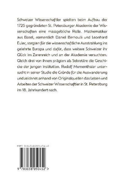 Produktbild: Schweizer Gelehrte an der St. Petersburger Akademie der Wissenschaften 1725-1825