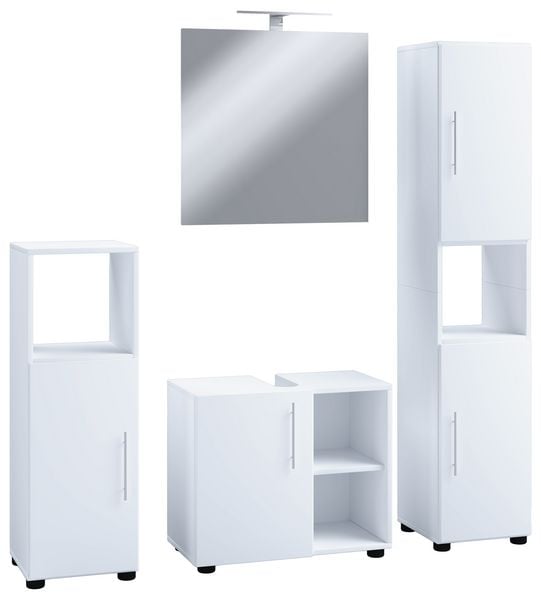 4-tlg. Badmöbel Set Komplett Badschrank Flandu Ill