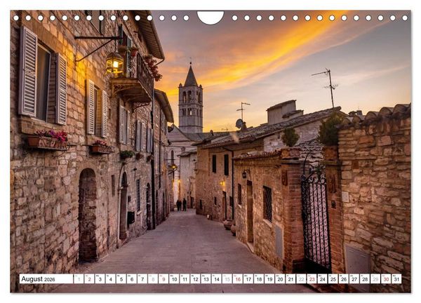 Produktbild: Assisi - Mittelalterliches Herz Italiens (Wandkalender 2026 DIN A4 quer), CALVENDO Monatskalender
