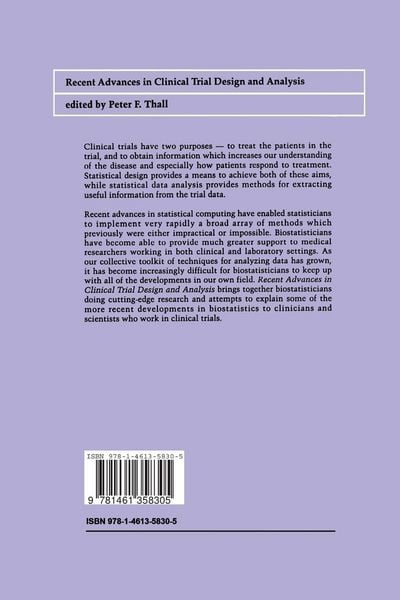 Produktbild: Recent Advances in Clinical Trial Design and Analysis