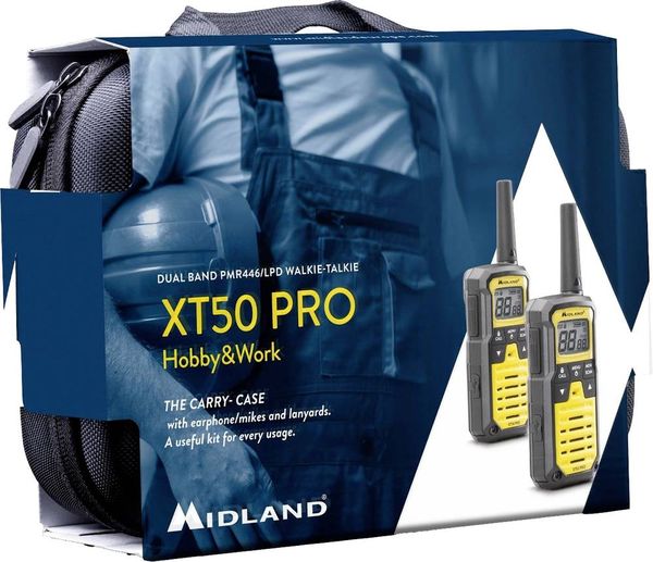 Produktbild: Midland XT50 Pro Koffer Gelb C1464.01 PMR/LPD-Handfunkger&auml;t 2er Set