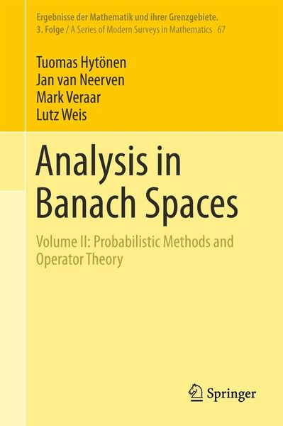Produktbild: Analysis in Banach Spaces