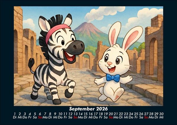 Produktbild: Zara & Bouncy in Italien 2026 Fotokalender DIN A5