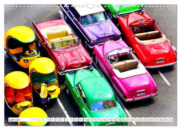 Produktbild: Vogel-Perspektive - Oldtimer in Havanna (Wandkalender 2026 DIN A3 quer), CALVENDO Monatskalender