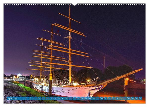 Produktbild: Hansestadt Bremen zur blauen Stunde (Wandkalender 2026 DIN A2 quer), CALVENDO Monatskalender