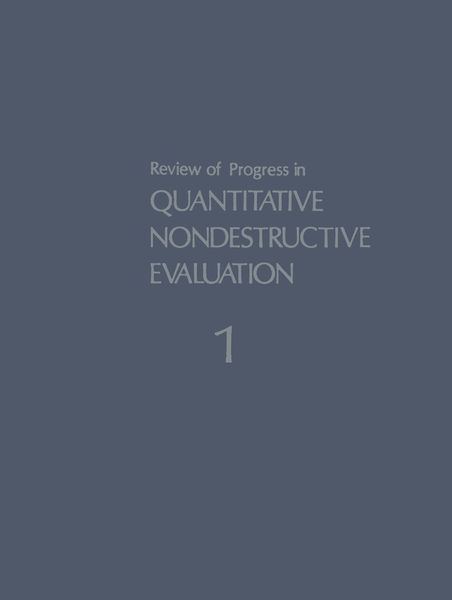 Produktbild: Review of Progress in Quantitative Nondestructive Evaluation