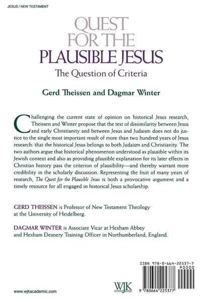 Produktbild: The Quest for the Plausible Jesus