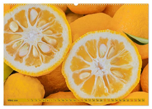 Produktbild: GELB - Gem&uuml;se und Obst - Sonnengereift (hochwertiger Premium Wandkalender 2026 DIN A2 quer), Kunstdruck in Hochglanz