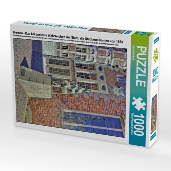 Produktbild: CALVENDO Puzzle Bremen - Das bekannteste Wahrzeichen der Stadt, die Stadtmusikanten von 1953 | 1000 Teile Lege-Gr&ouml;&szlig;e 64x48cm Foto-Puzzle f&uuml;r gl&uuml;ckliche Stunden