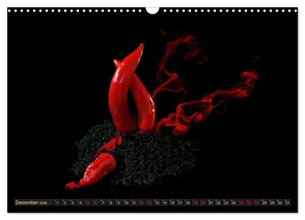 Produktbild: Scharfe Chili Fantasien - Creative Food Design (Wandkalender 2026 DIN A3 quer), CALVENDO Monatskalender