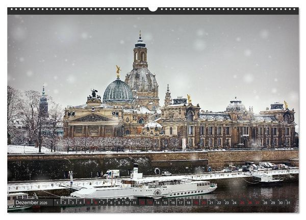 Produktbild: Dresden - Die Frauenkirche (hochwertiger Premium Wandkalender 2026 DIN A2 quer), Kunstdruck in Hochglanz
