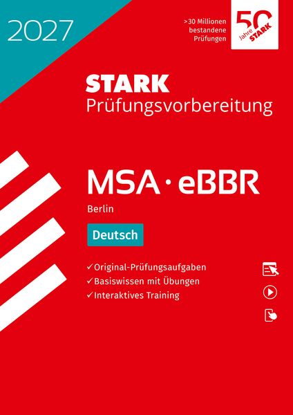 Produktbild: STARK Deutsch - MSA/eBBR 2027 Berlin - Pr&uuml;fungsvorbereitung