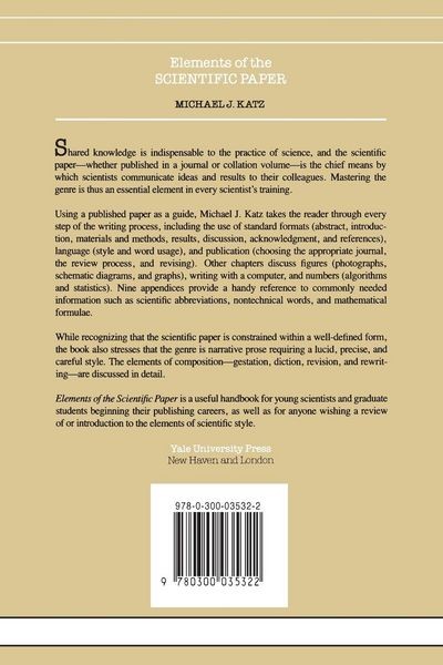Produktbild: Elements of the Scientific Paper