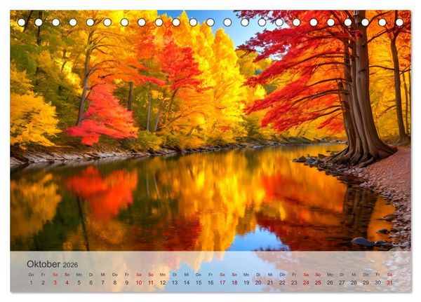 Produktbild: Fl&uuml;sse der Fantasie (Tischkalender 2026 DIN A5 quer), CALVENDO Monatskalender