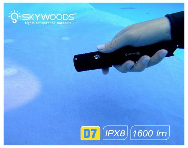 Produktbild: Skywoods 738874870022 LED Taucherlampe 1600lm akkubetrieben Schwarz
