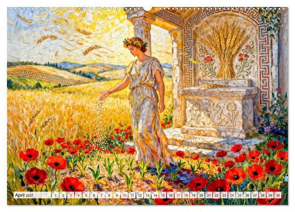 Produktbild: Die G&ouml;tter des Olymps - Die G&ouml;tter der Antike in epischen Bildern (Wandkalender 2027 DIN A2 quer), CALVENDO Monatskalender