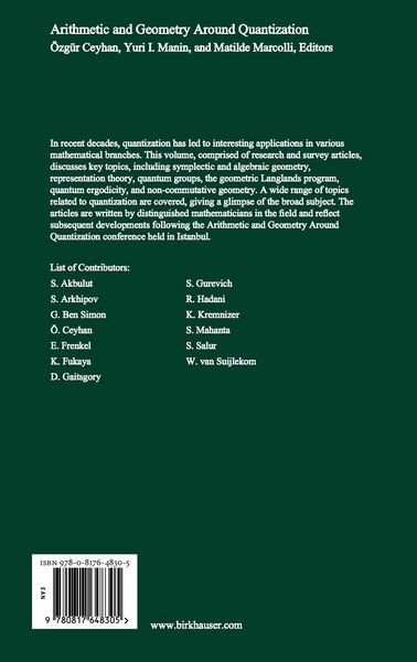 Produktbild: Arithmetic and Geometry Around Quantization