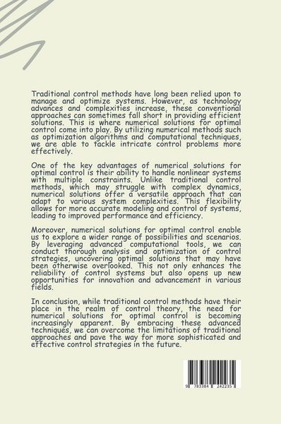 Produktbild: Numerical Approaches to Optimal Control: Tackling Nonlinear Systems and Constraints