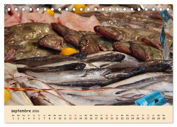 Produktbild: Aux march&eacute;s en France (Calendrier de bureau 2026 DIN A5 vertical), CALVENDO calendrier mensuel
