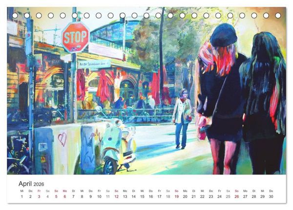 Produktbild: Berlin erlebt und gemalt - Ren&eacute;e K&ouml;nig (Tischkalender 2026 DIN A5 quer), CALVENDO Monatskalender