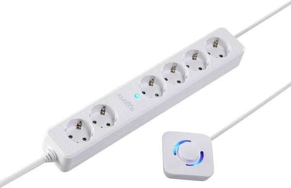 Sygonix SY-4535066 Steckdosenleiste mit Schalter Weiß Schutzkontakt 1St.