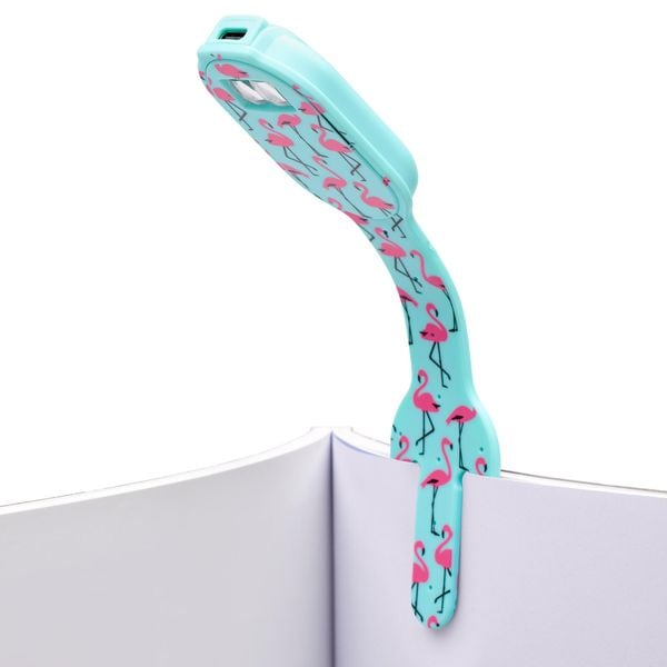 Produktbild: Flexilight RC (Flamingo) - wiederaufladbares Leselicht - 2 in 1 Leselampe & Lesezeichen - LED Leselicht - Geschenk für Leser, Buchliebhaber - Deutsche