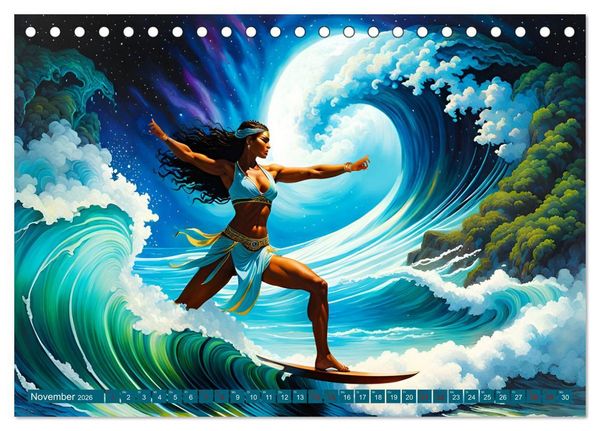 Produktbild: Die Wellenbezwinger (Tischkalender 2026 DIN A5 quer), CALVENDO Monatskalender
