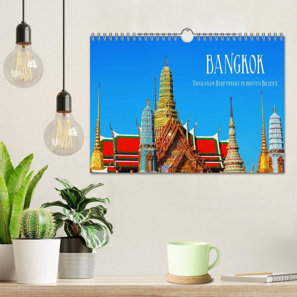 Produktbild: Bangkok - Thailands Hauptstadt in bunten Bildern (Wandkalender 2026 DIN A4 quer), CALVENDO Monatskalender