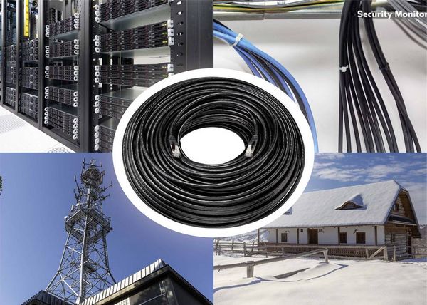 Produktbild: Renkforce RF-4538210 RJ45 Patchkabel CAT 6a S/FTP 50.00 m Schwarz f&uuml;r Au&szlig;enbereich geeignet 1 St.