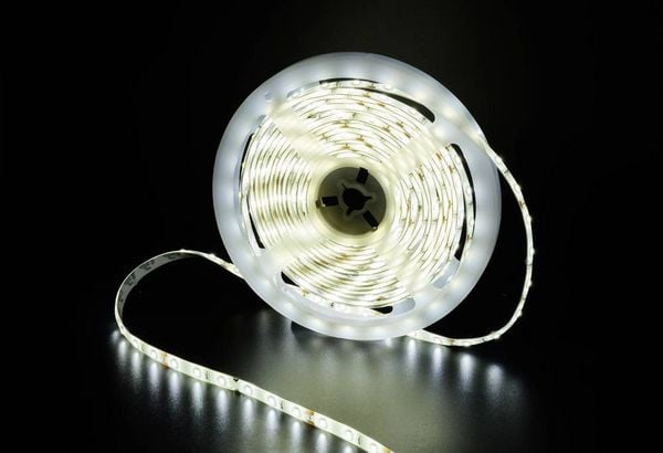 Produktbild: Sygonix SY-6613008 LED-Streifen-Komplettset mit Stecker/Buchse 12 V/DC 10 m Tageslichtwei&szlig; 1 St.