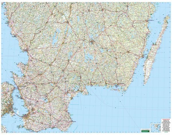 Produktbild: freytag & berndt Stra&szlig;enkarte Schweden S&uuml;d 1:250.000