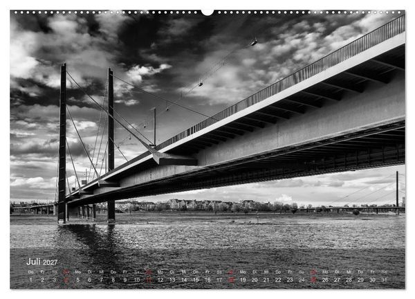 Produktbild: D&uuml;sseldorf Ansichten in Schwarz-Wei&szlig; (hochwertiger Premium Wandkalender 2027 DIN A2 quer), Kunstdruck in Hochglanz