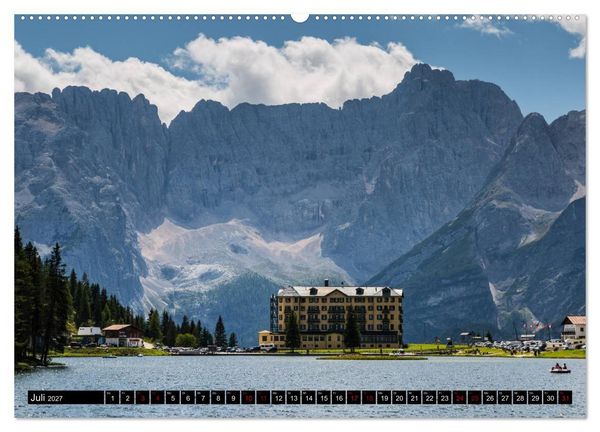 Produktbild: Bergseen in den Dolomiten (hochwertiger Premium Wandkalender 2027 DIN A2 quer), Kunstdruck in Hochglanz