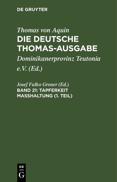 Produktbild: Tapferkeit Masshaltung (1. Teil)