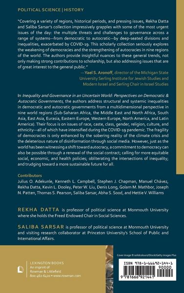 Produktbild: Inequality and Governance in an Uncertain World