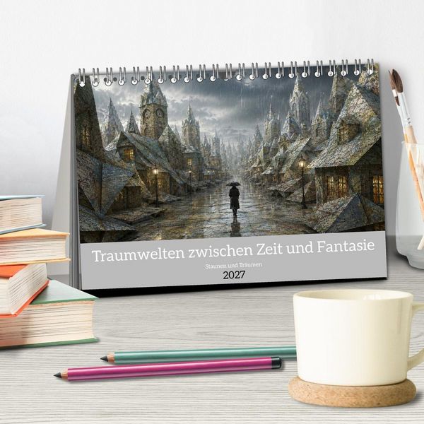 Produktbild: Traumwelten zwischen Zeit und Fantasie (Tischkalender 2027 DIN A5 quer), CALVENDO Monatskalender