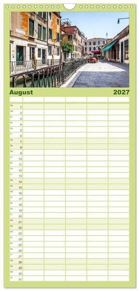 Produktbild: Familienplaner 2027 - Venedig mit 5 Spalten (Wandkalender, 21 x 45 cm) CALVENDO