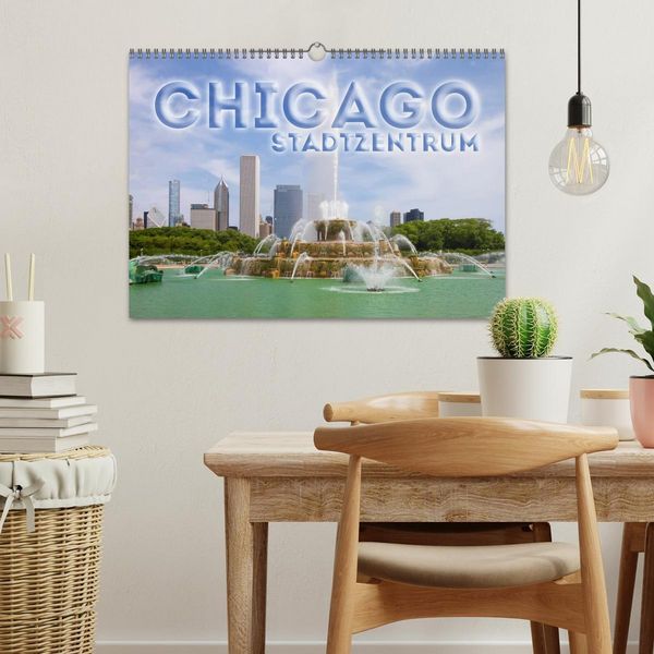 Produktbild: CHICAGO Stadtzentrum (Wandkalender 2026 DIN A3 quer), CALVENDO Monatskalender