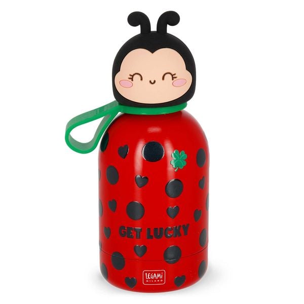 Produktbild: Legami Thermosflasche 310 ml - Hot & Cold - Ladybug "Get Lucky"