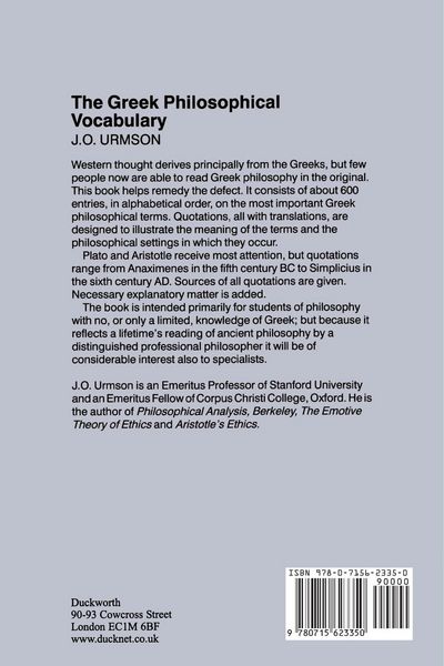 Produktbild: Greek Philosophical Vocabulary
