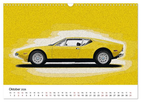 Produktbild: Car Art Edition Sportwagenlegenden (Wandkalender 2026 DIN A3 quer), CALVENDO Monatskalender