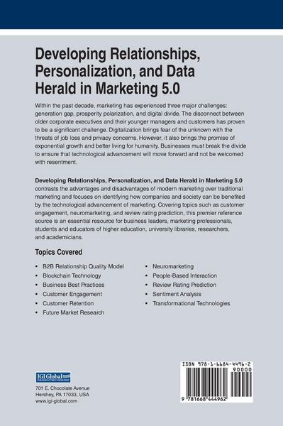 Produktbild: Developing Relationships, Personalization, and Data Herald in Marketing 5.0