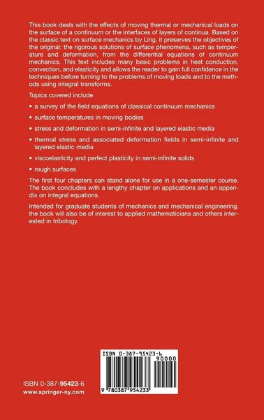 Produktbild: Fundamentals of Surface Mechanics