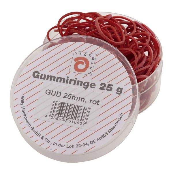 Produktbild: Gummiringe 25mm 25g rot
