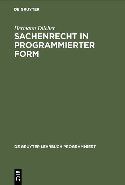 Produktbild: Sachenrecht in programmierter Form