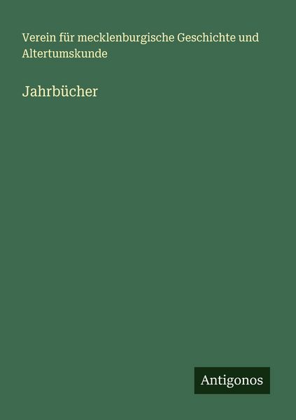 Produktbild: Jahrb&uuml;cher