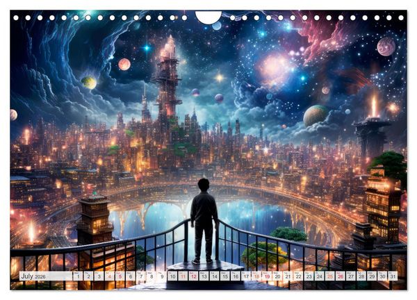 Produktbild: SCIENCE FICTION Life on distant planets (Wall Calendar 2026 DIN A4 landscape), CALVENDO 12 Month Wall Calendar